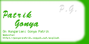 patrik gonya business card
